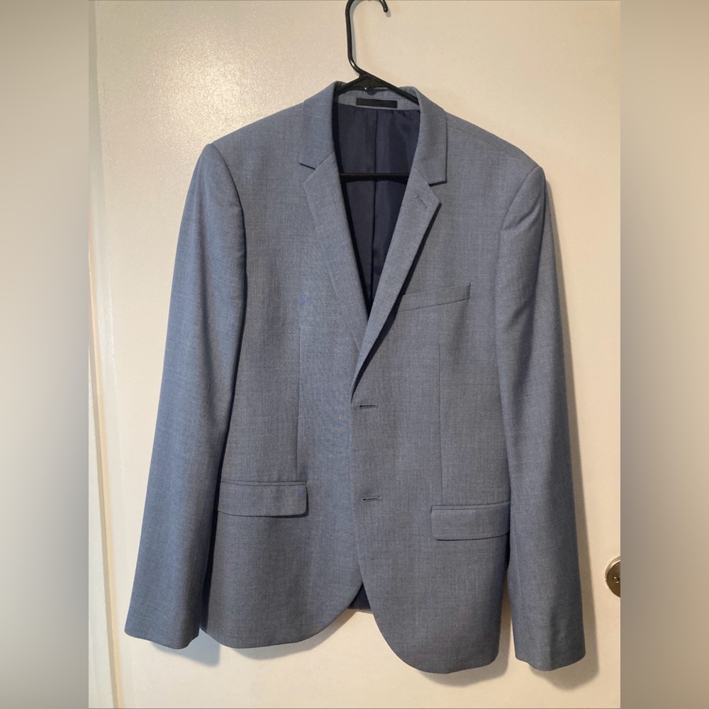 Topman Light Blue Slim Fit Blazer, suit jacket 40R 101cm NWOT